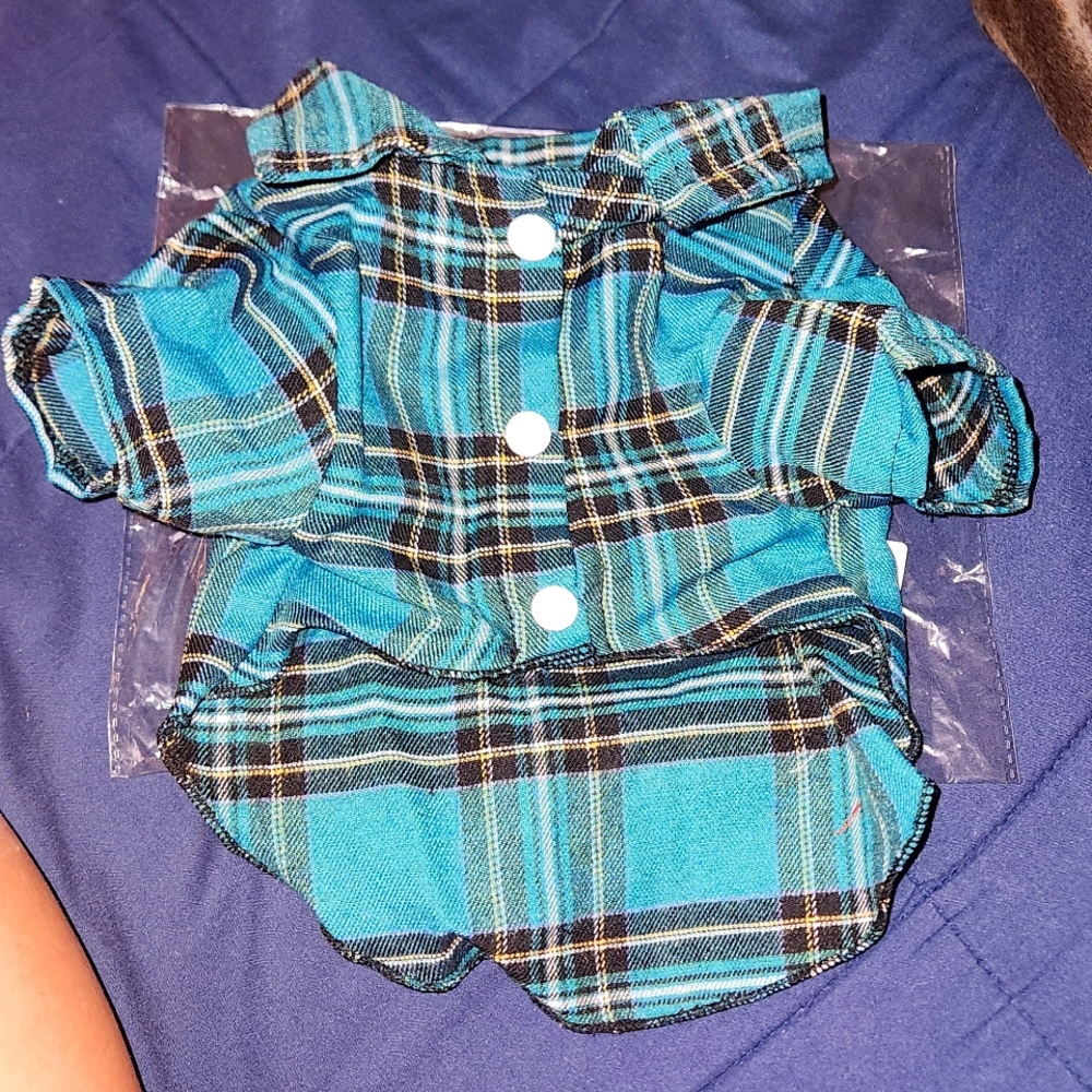 NIP Dog collared button down shirt sz S